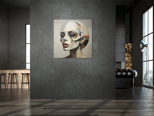 Statement art Veil aan de muur in luxe woonruimte