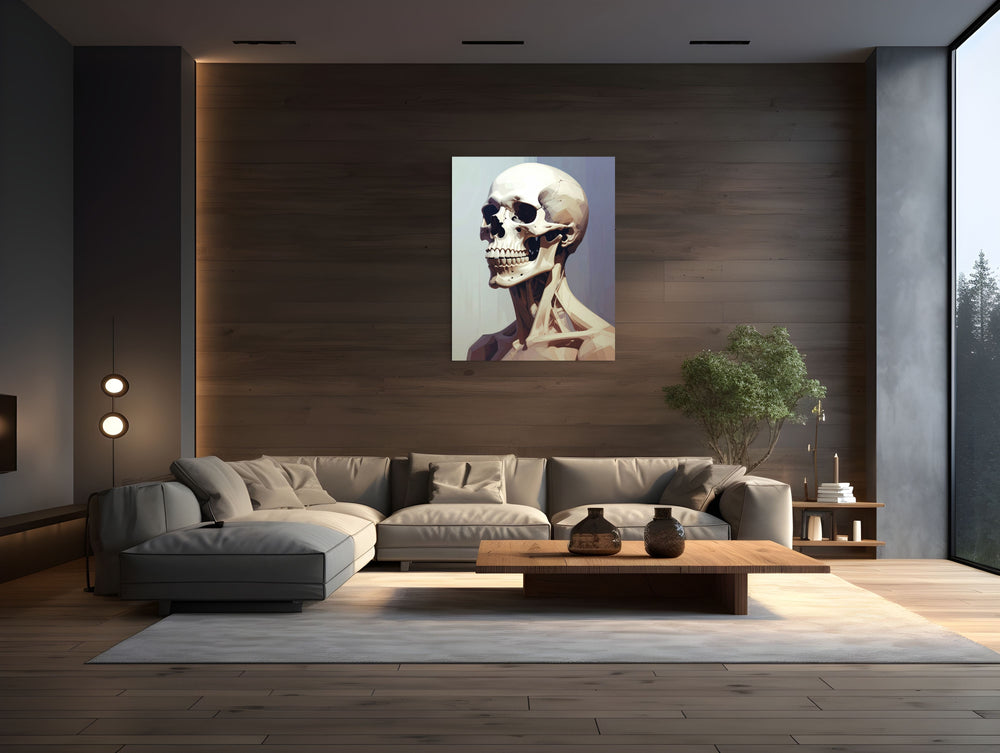 Uniek en mooi Veil kunstwerk op Silver Plated Mirror in modern interieur